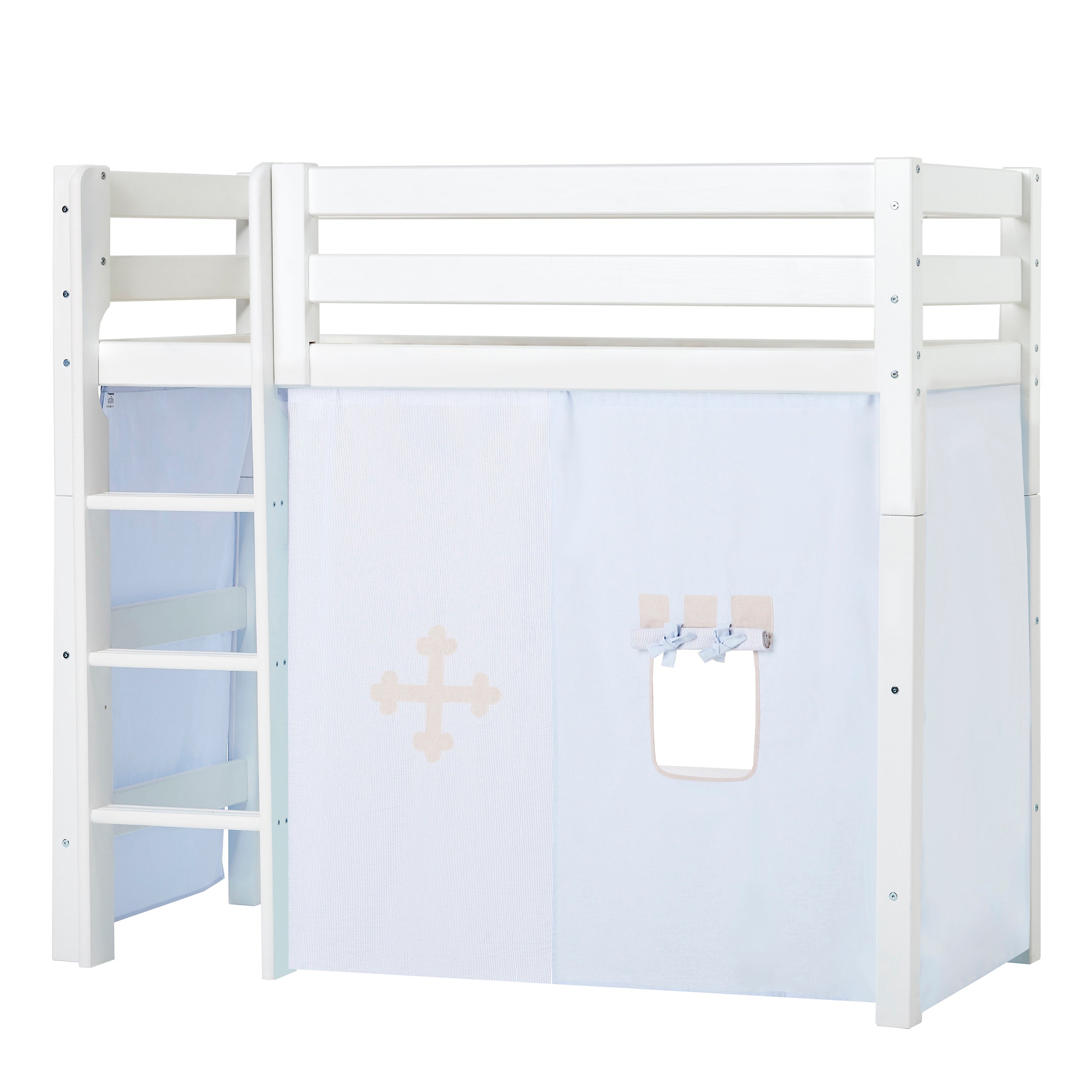 Hoppekids ECO Luxury High sleeper bed with Fairytale Knight Bed curtains 