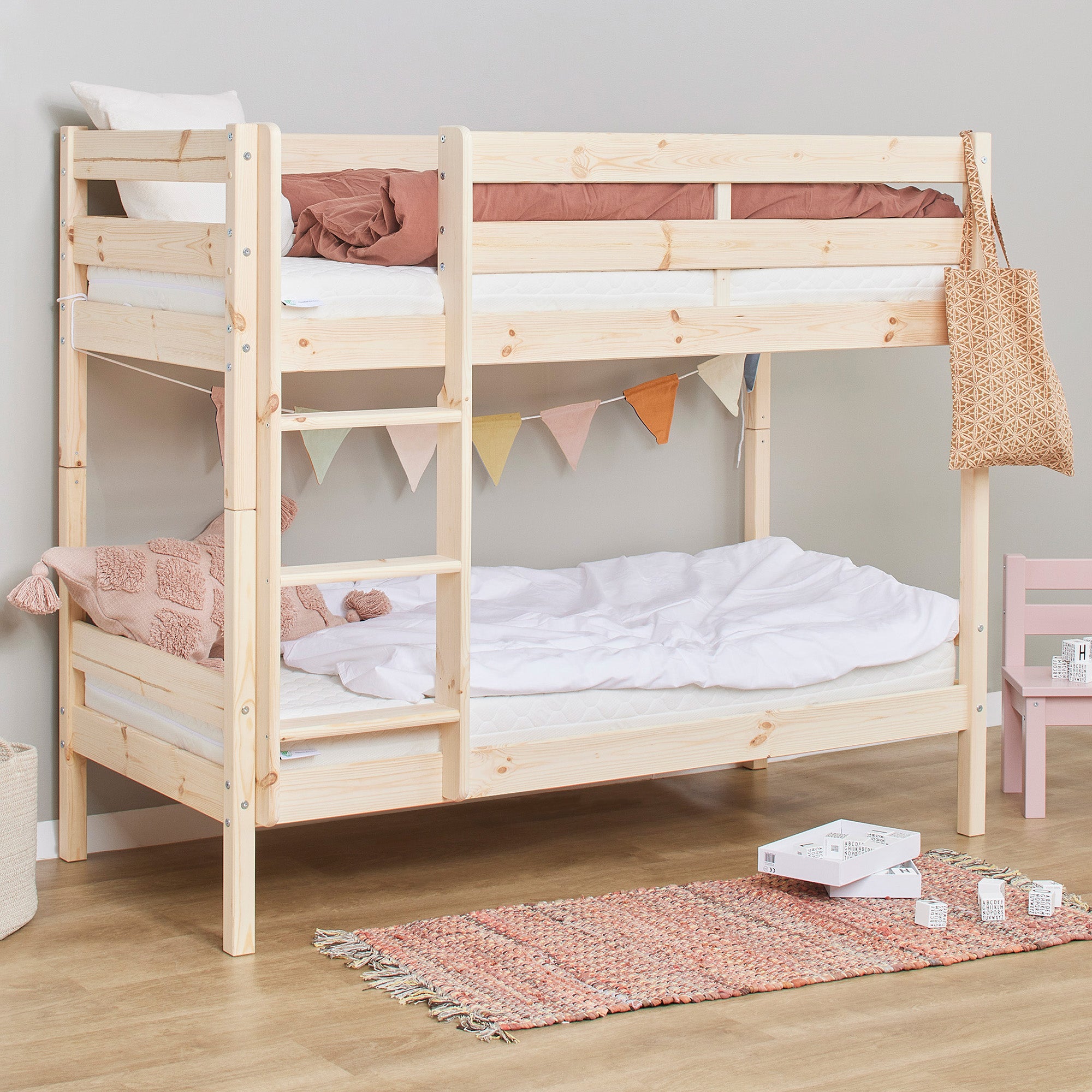 Hoppekids ECO Comfort Bunk bed with 2 Mattresses 70x160 cm 