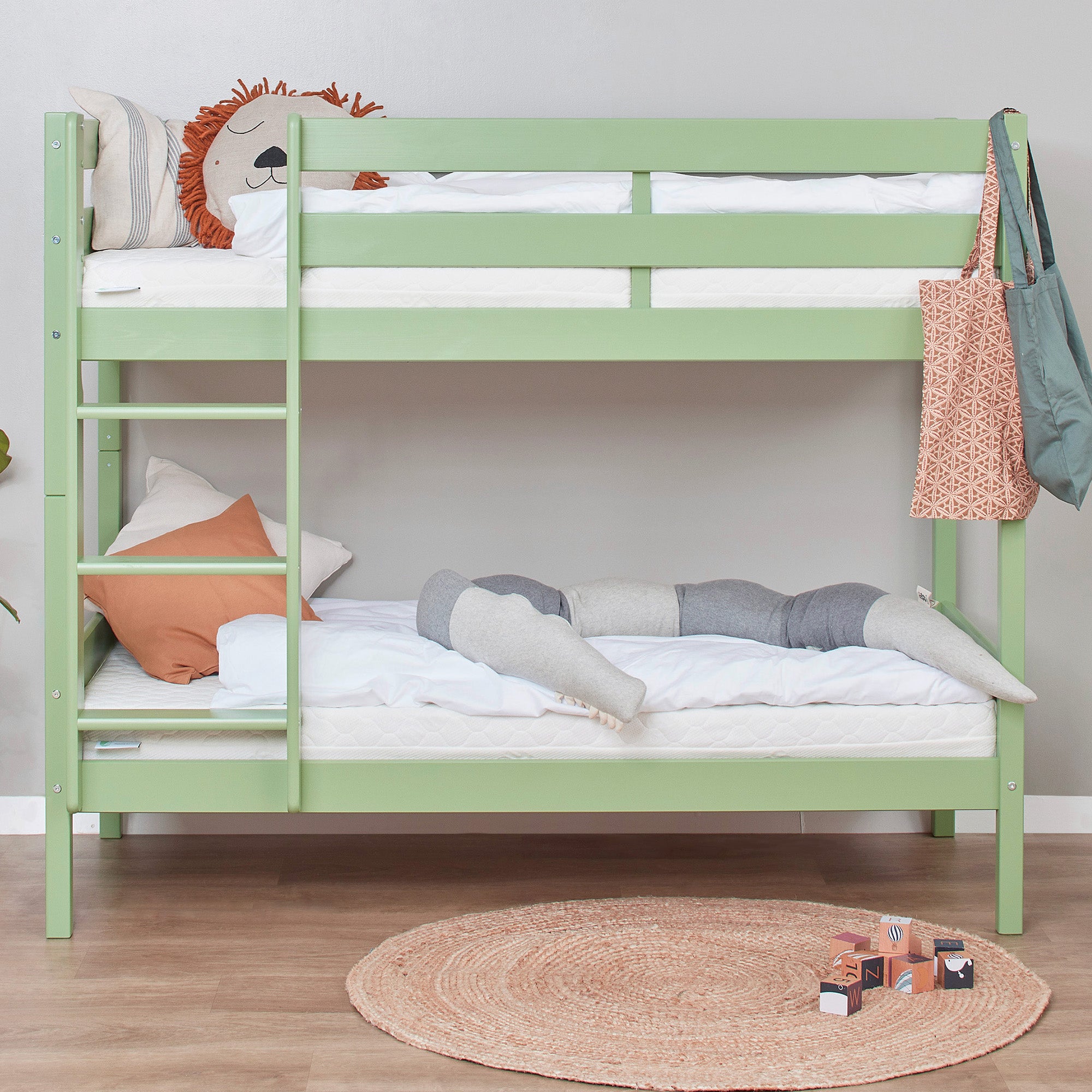 Hoppekids ECO Comfort Łóżko piętrowe z 2 materacami 70x160 cm 