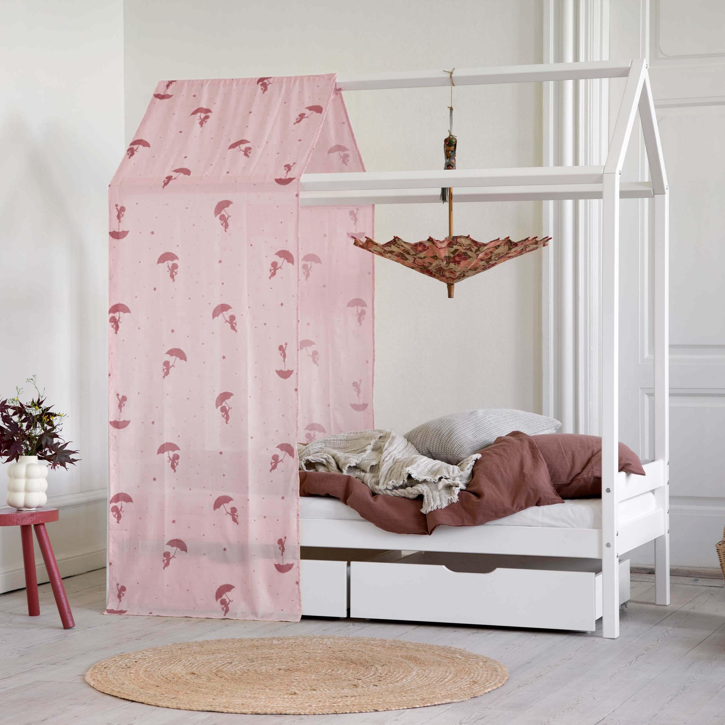 Ciel de lit cabane Rose pour lit Kura Ikea –
