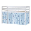 Hoppekids ECO Comfort Mid sleeper bed with Blue Ole Lukoie Bed Curtains 