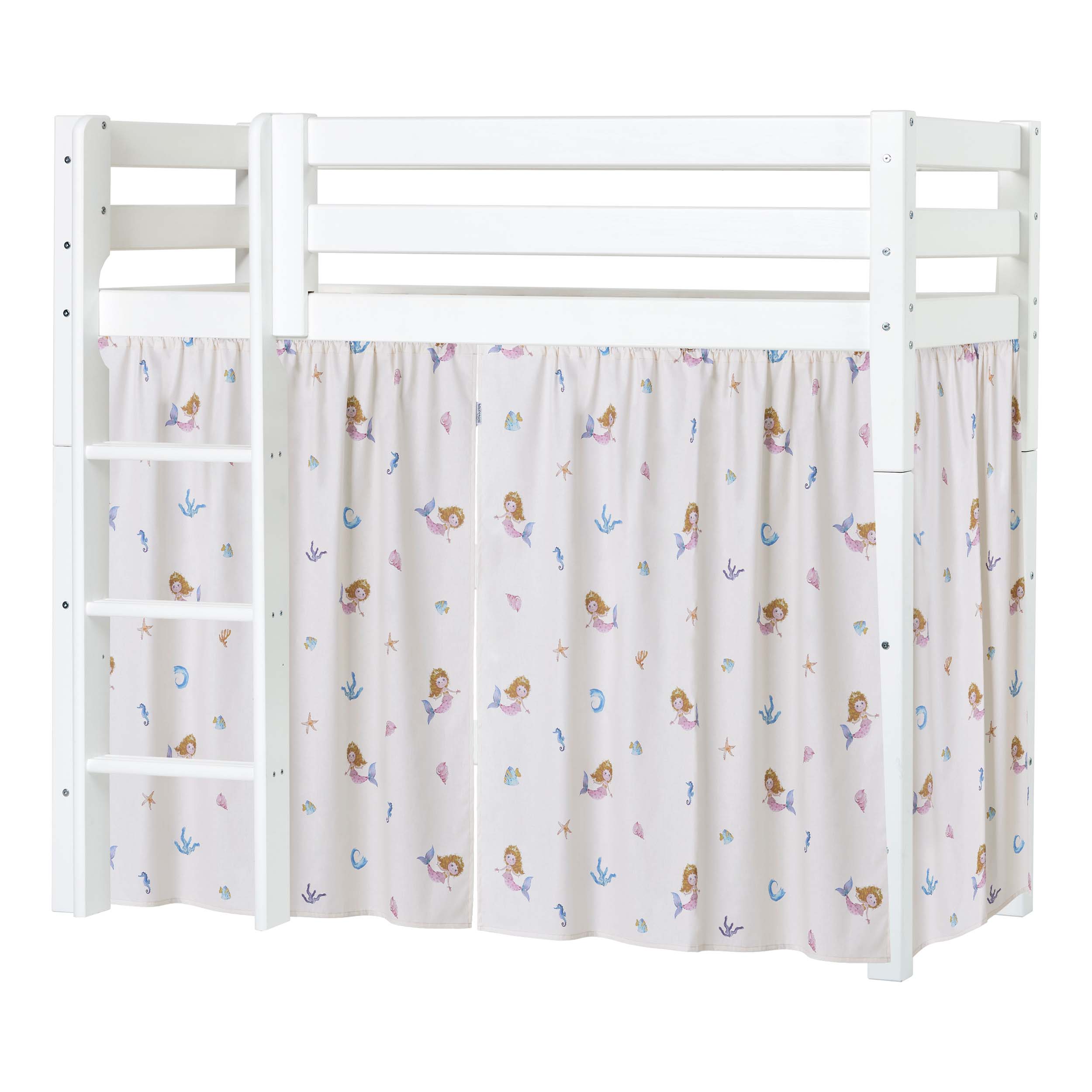 Hoppekids ECO Luxury High sleeper bed with Mermaid Bed curtains 