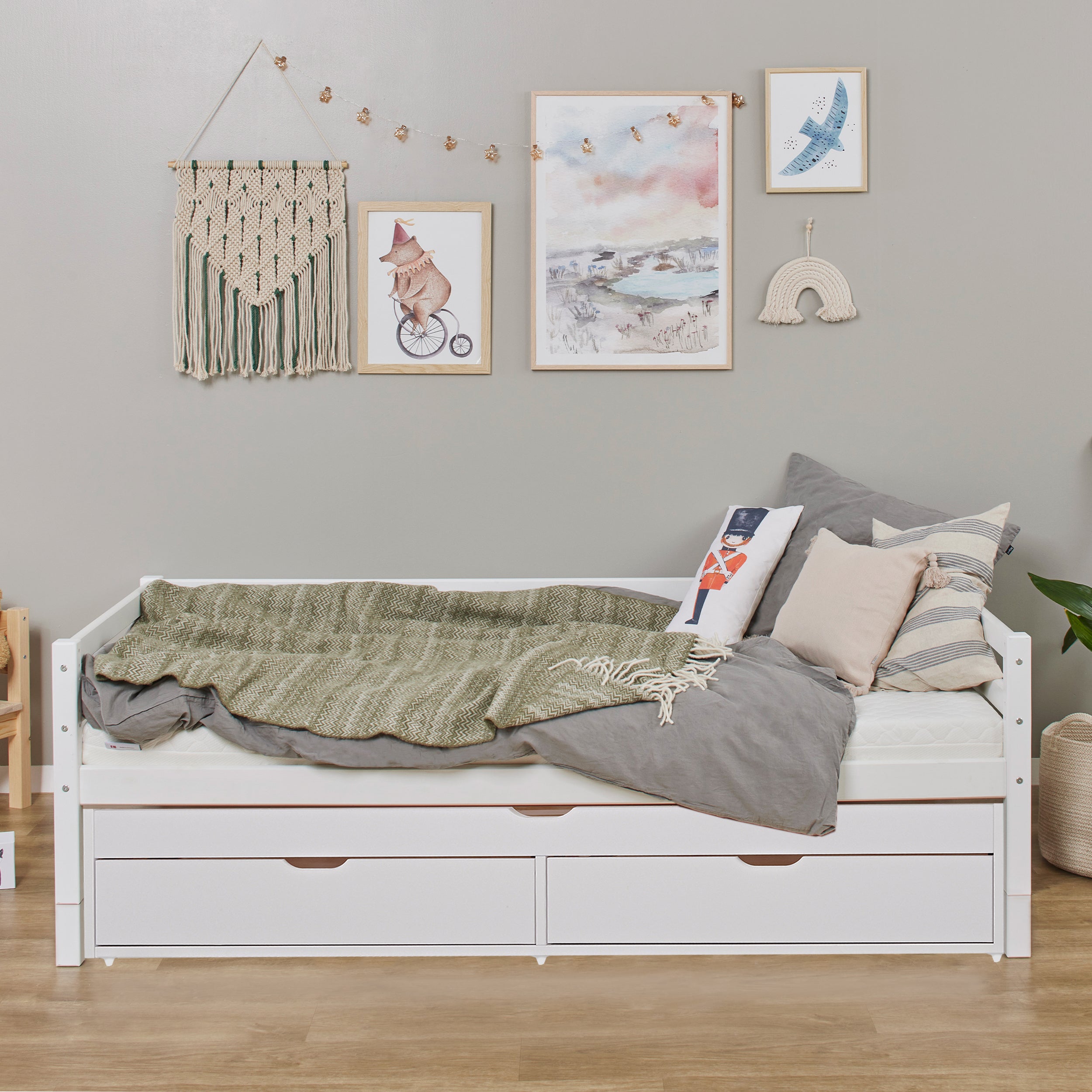 Hoppekids ECO Dream Dagbed 90x200 med Utskyvbart Seng og Skuffer